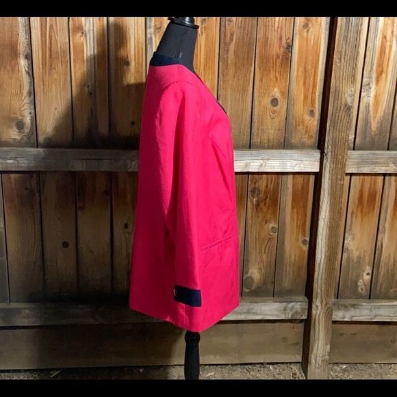 Kasper ll for A.S.L. Blazer vintage pink navy pockets lined 2X FIRM on PRICE - Picture 4 of 7